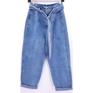 Only Jeans - From the UK - High Rise Belted - Tapered Size 28